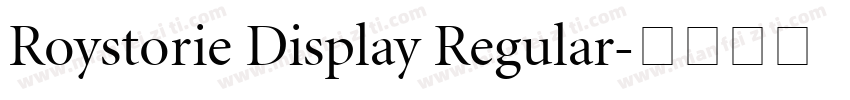 Roystorie Display Regular字体转换